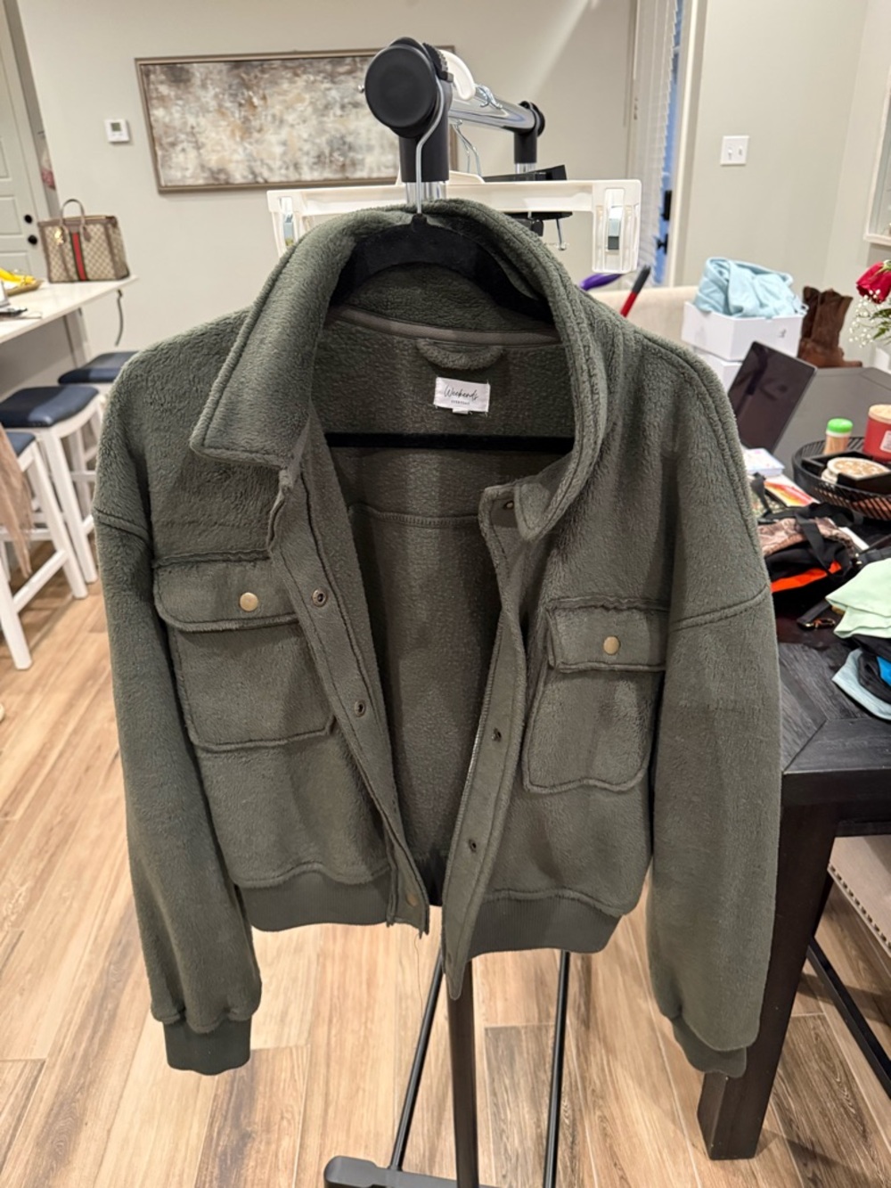 Unbranded Olive Green Fleece Jacket - Women